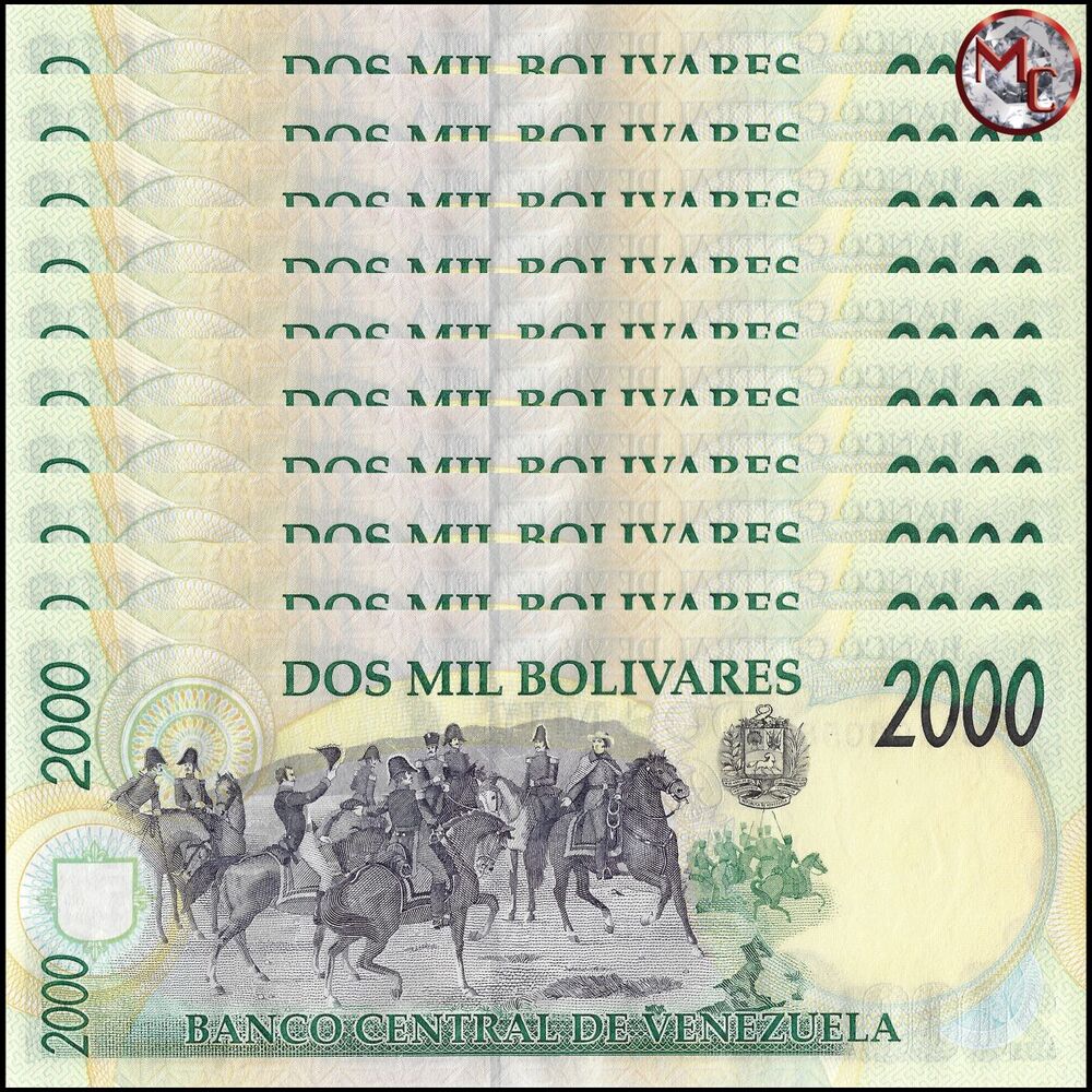 Venezuela - 2000 Bolivares 1998 - Pick- 77c / B346c - Set 10 PCS
