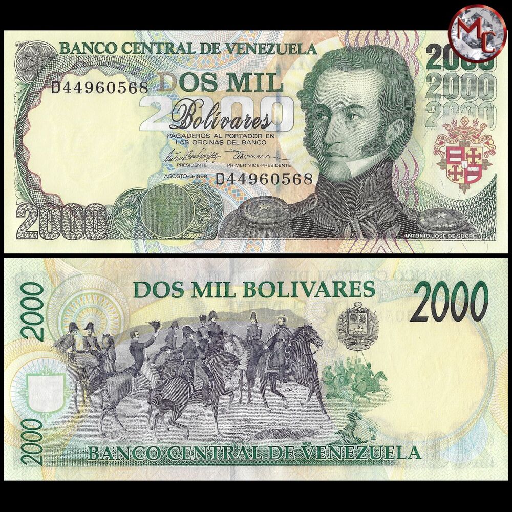 Venezuela - 2000 Bolivares 1998 - Pick- 77c / B346c - Set 10 PCS