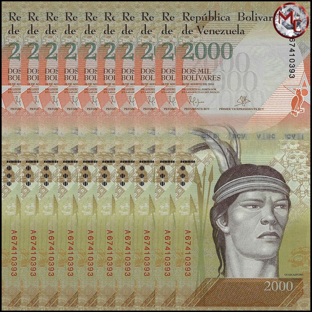Venezuela - 2000 Bolivares 2016 - Pick- 96a / B366a - Set 10 PCS