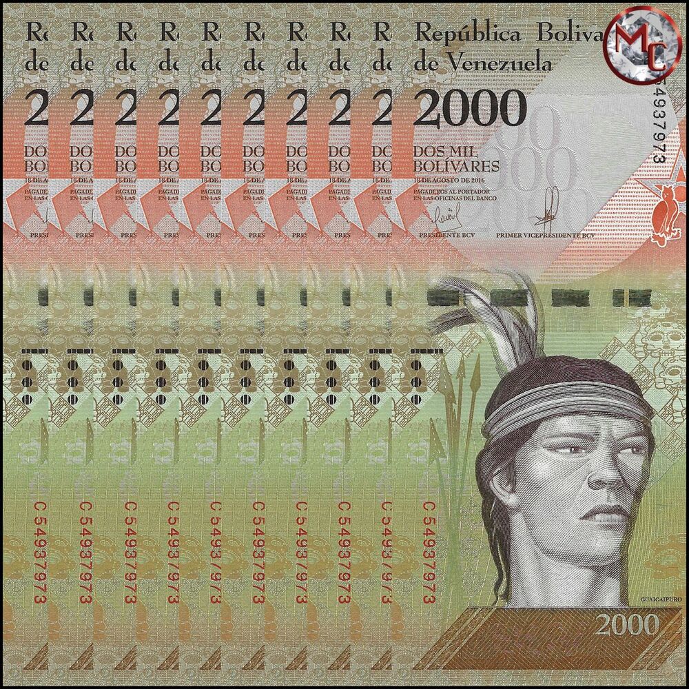Venezuela - 2000 Bolivares 2016 - Pick- 96b / B366b - Set 10 PCS