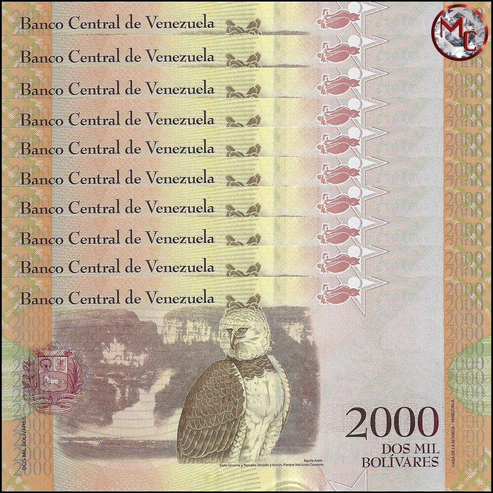 Venezuela - 2000 Bolivares 2016 - Pick- 96b / B366b - Set 10 PCS
