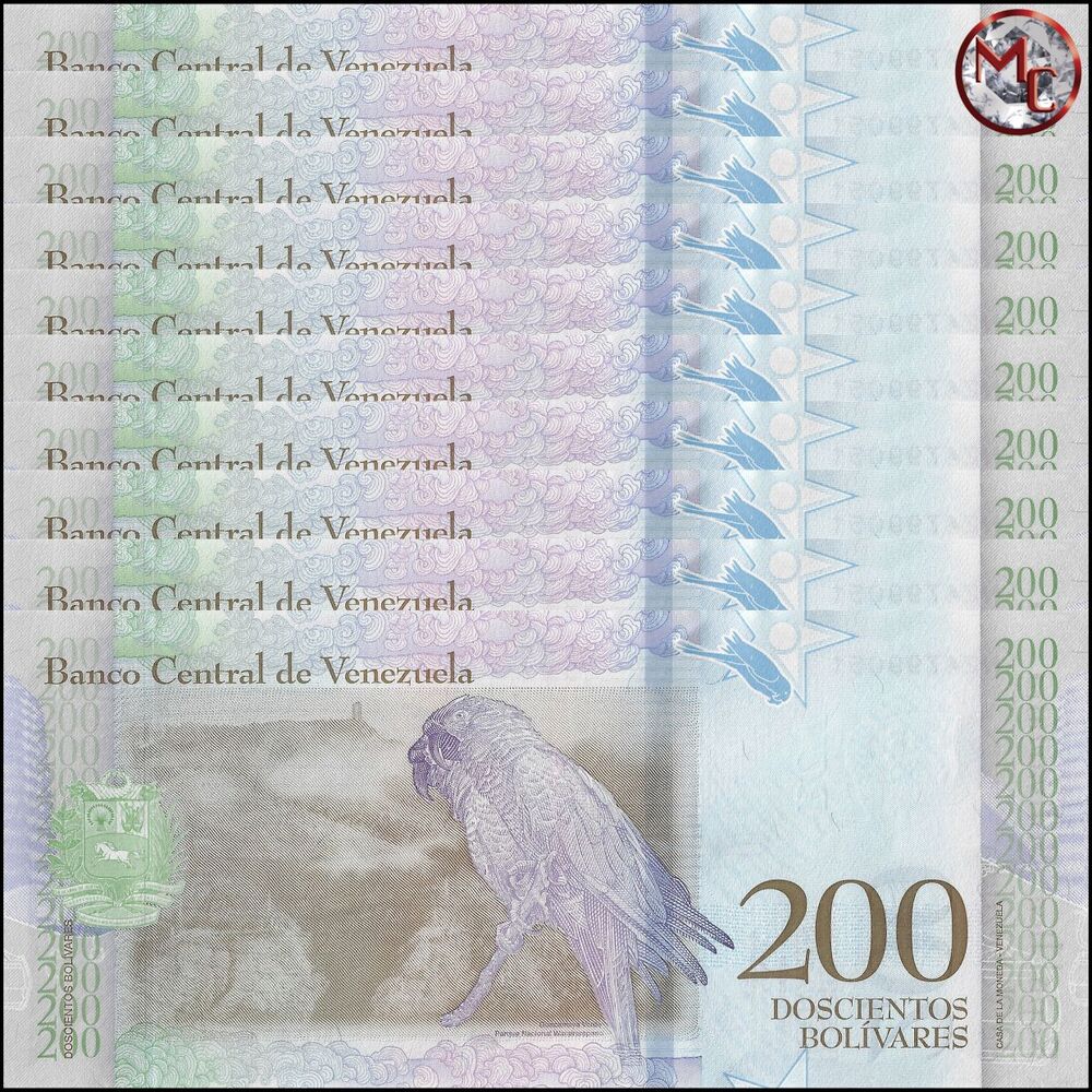 Venezuela - 200 Bolivares 2018 - Pick- 107 / B377 - Set 10 PCS