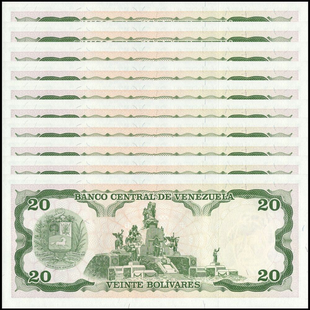 Venezuela - 20 Bolivares 1998 - Pick- 63 / B328f - Set 10 PCS