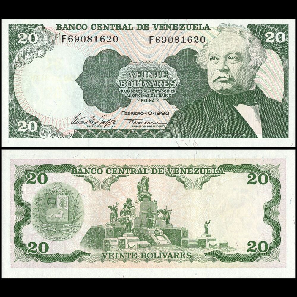 Venezuela - 20 Bolivares 1998 - Pick- 63 / B328f - Set 10 PCS