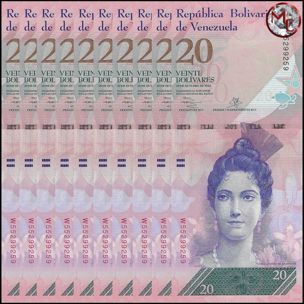 Venezuela - 20 Bolivares 2013 - Pick- 91f / B361f - Set 10 PCS