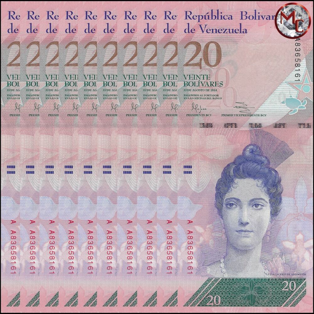 Venezuela - 20 Bolivares 2014 - Pick- 91g / B361g - Set 10 PCS