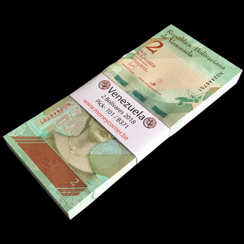Venezuela - 2 Bolivares 2018 - Pick- 101 / B371 - Bundle 100 PCS