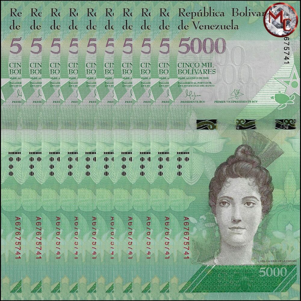 Venezuela - 5000 Bolivares 2016 - Pick- 97a / B367a - Set 10 PCS