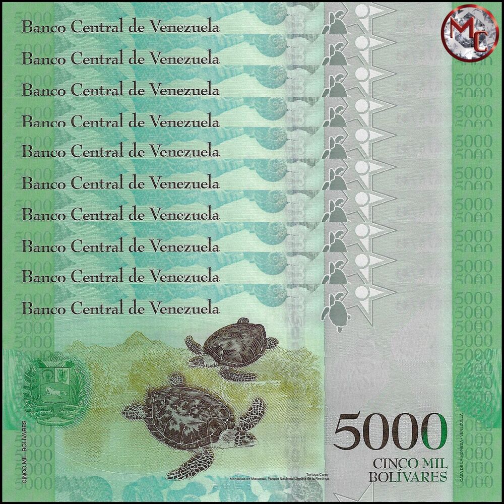 Venezuela - 5000 Bolivares 2016 - Pick- 97a / B367a - Set 10 PCS