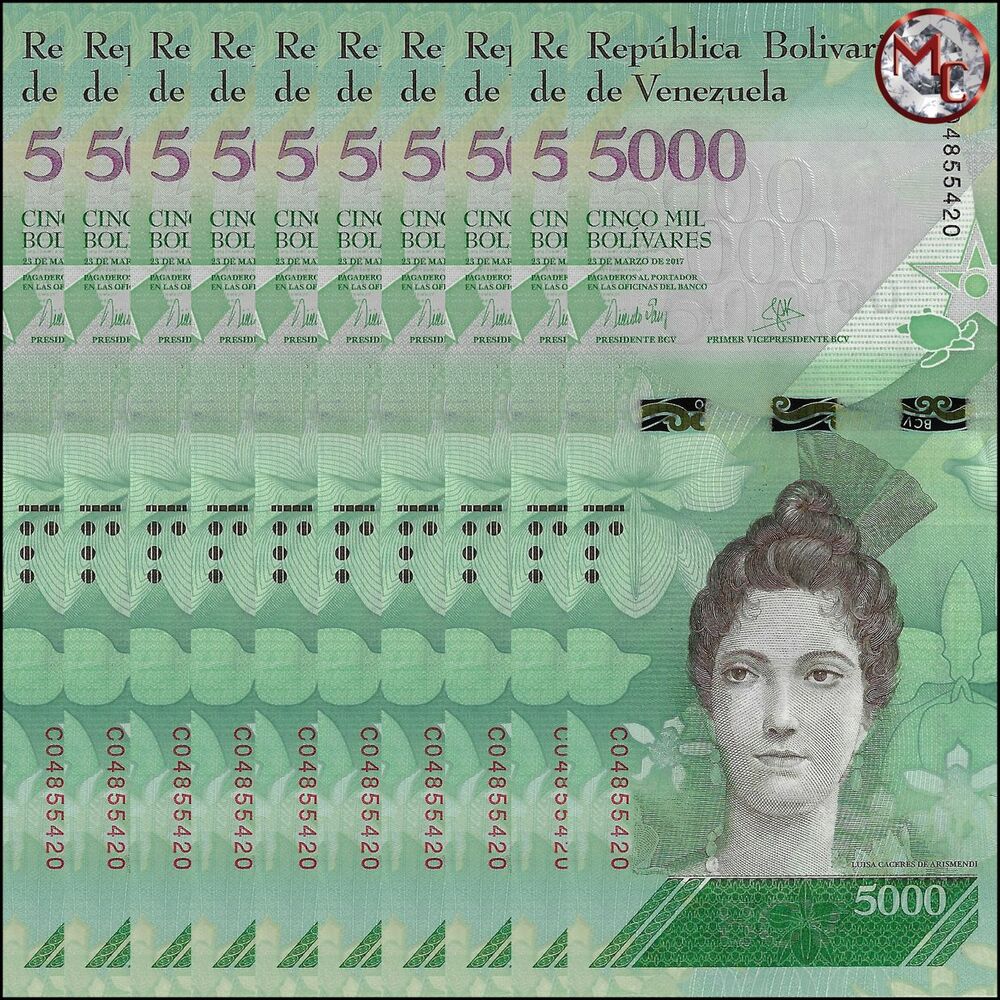 Venezuela - 5000 Bolivares 2017 - Pick- 97b / B367b - Set 10 PCS