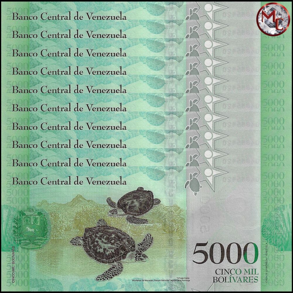 Venezuela - 5000 Bolivares 2017 - Pick- 97b / B367b - Set 10 PCS