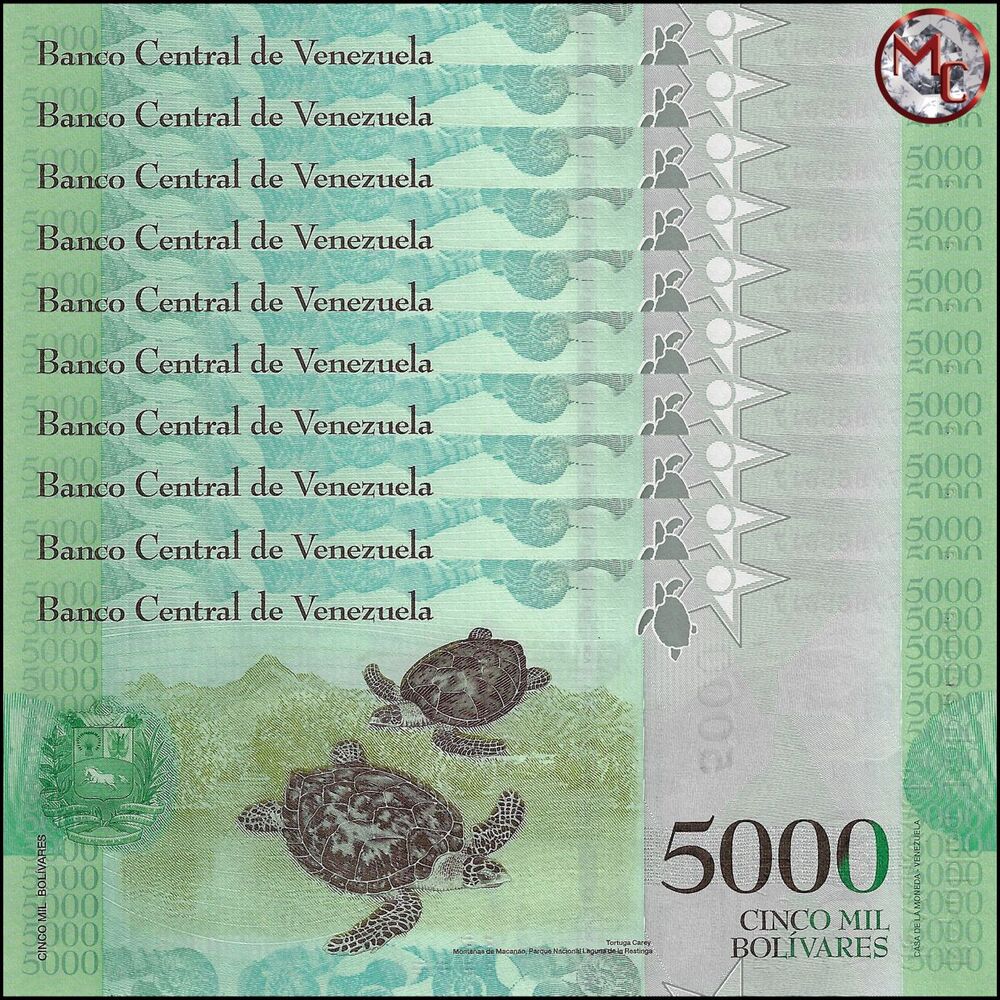 Venezuela - 5000 Bolivares 2017 - Pick- 97c / B367c - Set 10 PCS