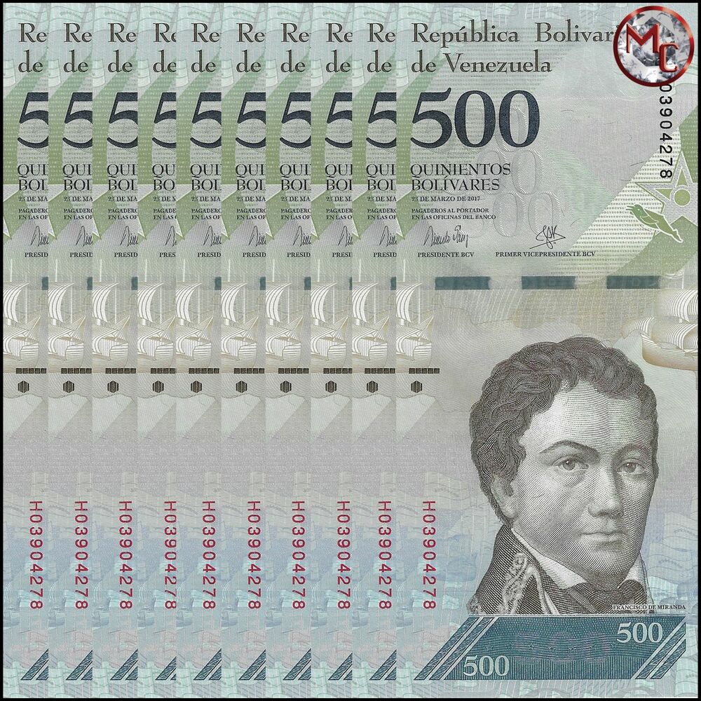 Venezuela - 500 Bolivares 2017 - Pick- 94b / B364b - Set 10 PCS