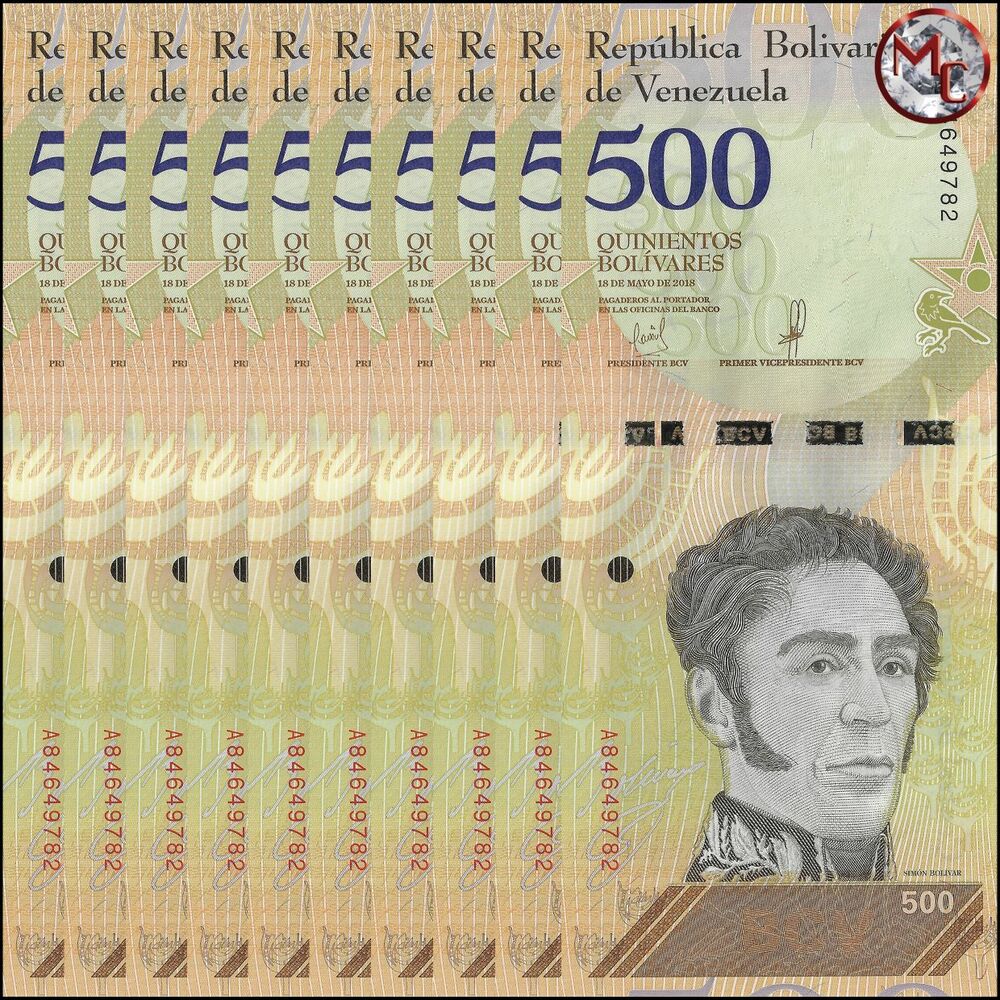 Venezuela - 500 Bolivares 2018 - Pick- 108 / B378 - Set 10 PCS