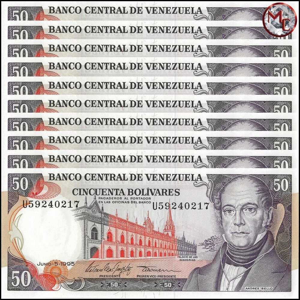 Venezuela - 50 Bolivares 1995 - Pick- 65d / B332d - Set 10 PCS