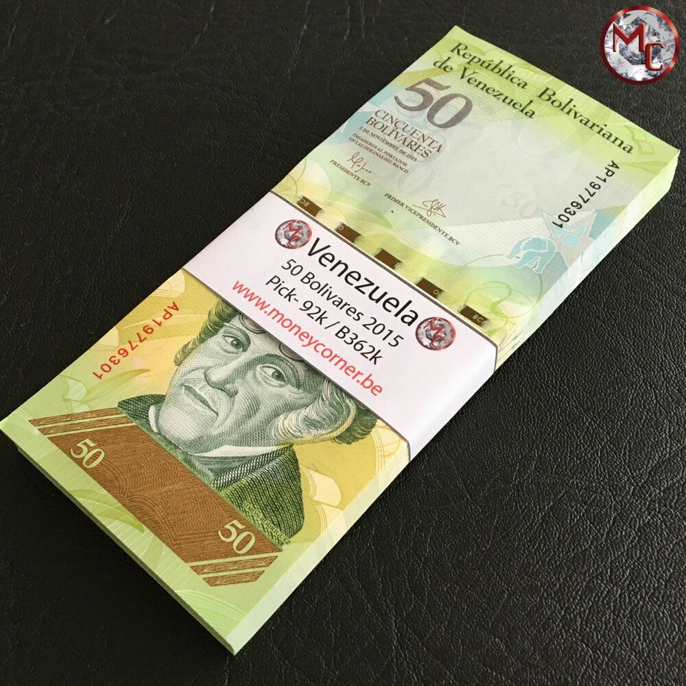 Venezuela - 50 Bolivares 2015 - Pick- 92k / B362k - Bundle 100 PCS