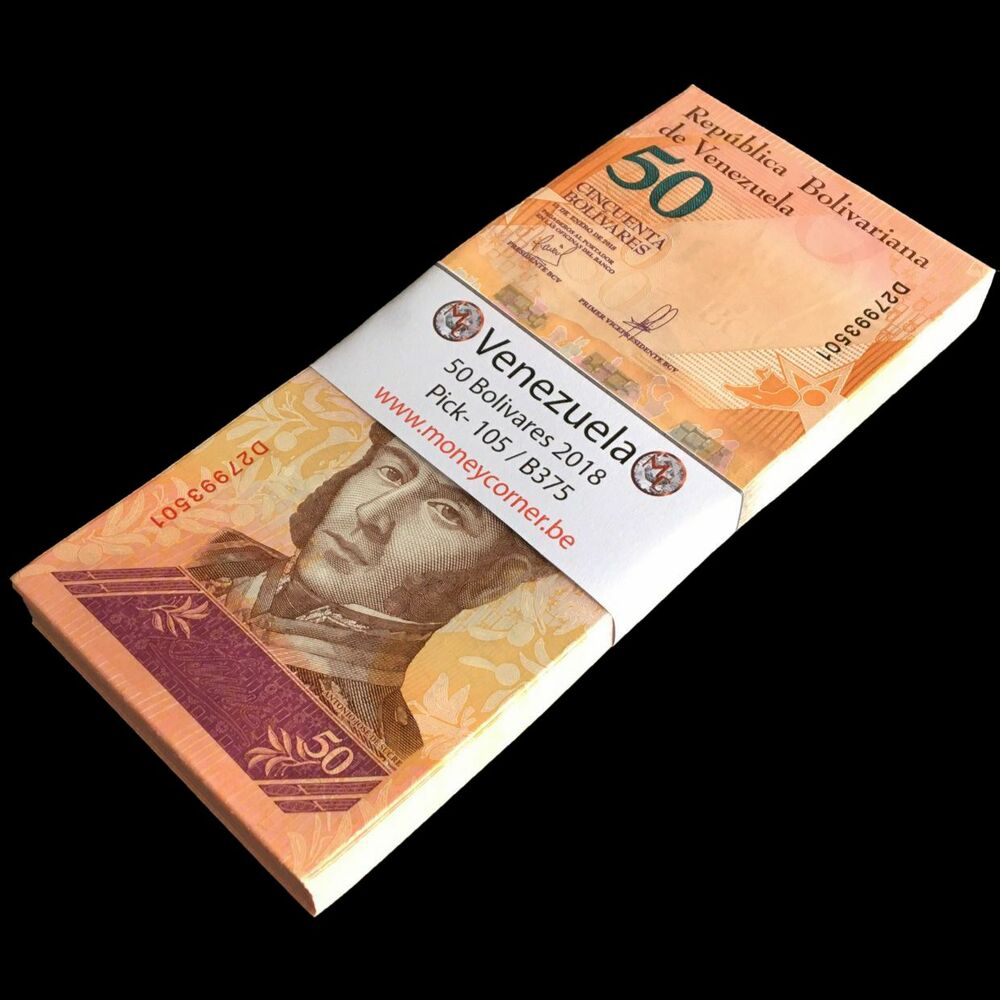 Venezuela - 50 Bolivares 2018 - Pick- 105 / B375 - Bundle 100 PCS