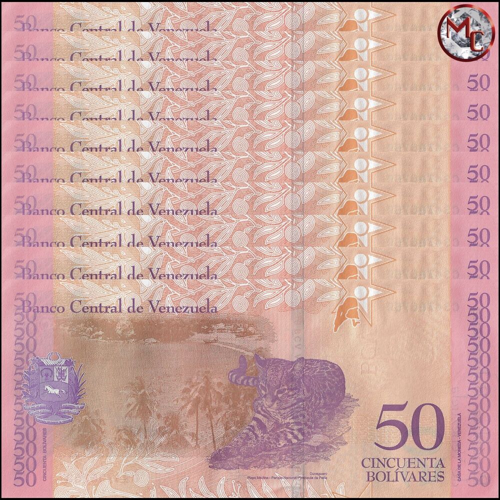 Venezuela - 50 Bolivares 2018 - Pick- 105 / B375 - Set 10 PCS
