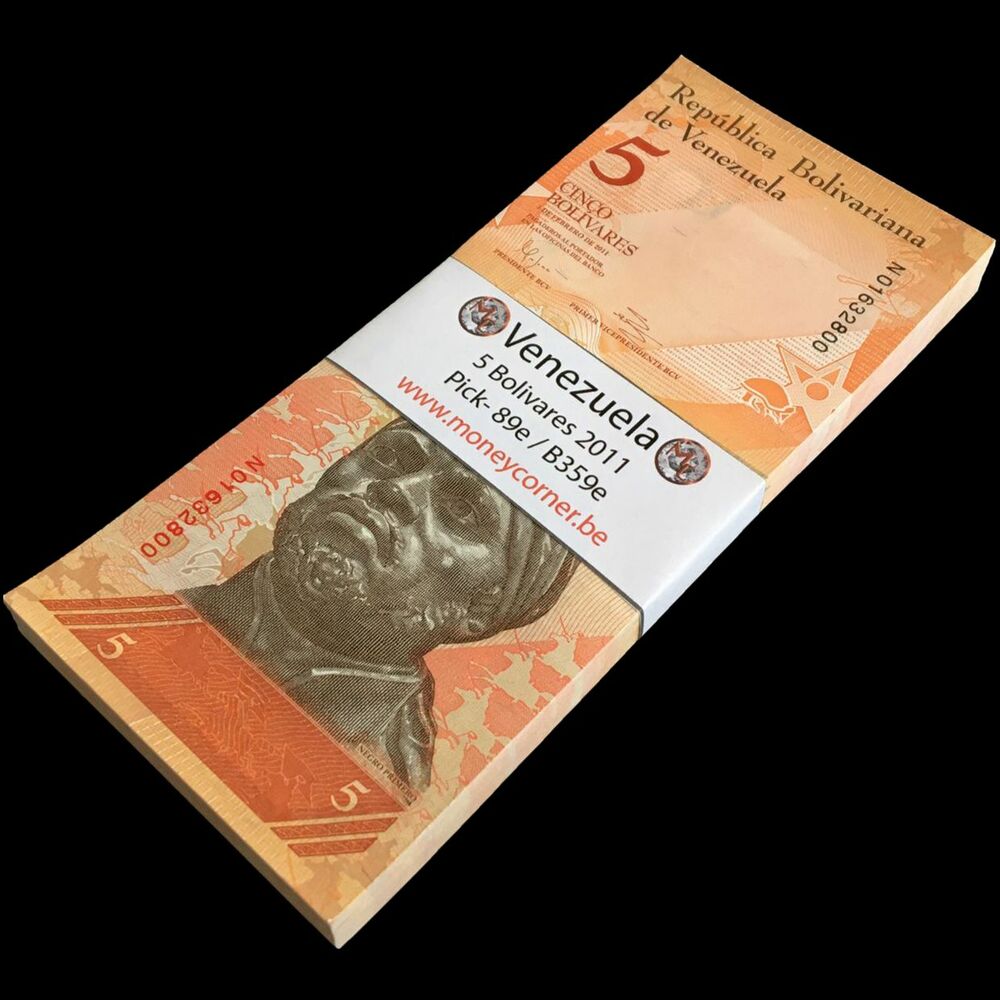 Venezuela - 5 Bolivares 2011 - Pick- 89e / B359e - Bundle 100 PCS