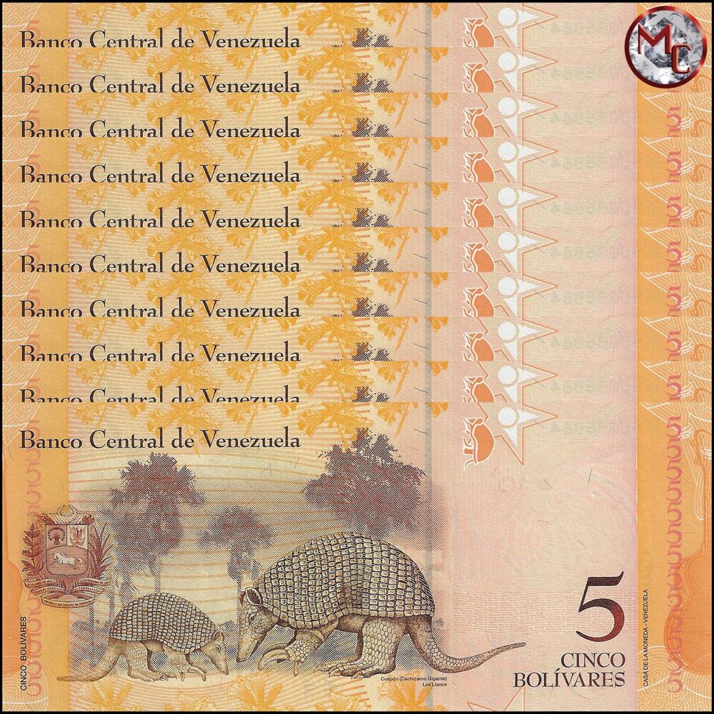 Venezuela - 5 Bolivares 2011 - Pick- 89e / B359e - Set 10 PCS