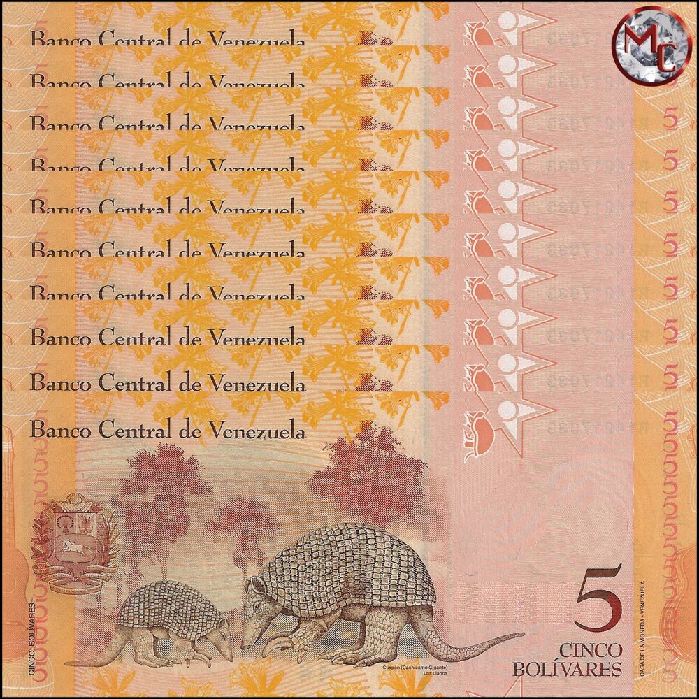 Venezuela - 5 Bolivares 2013 - Pick- 89f / B359f - Set 10 PCS