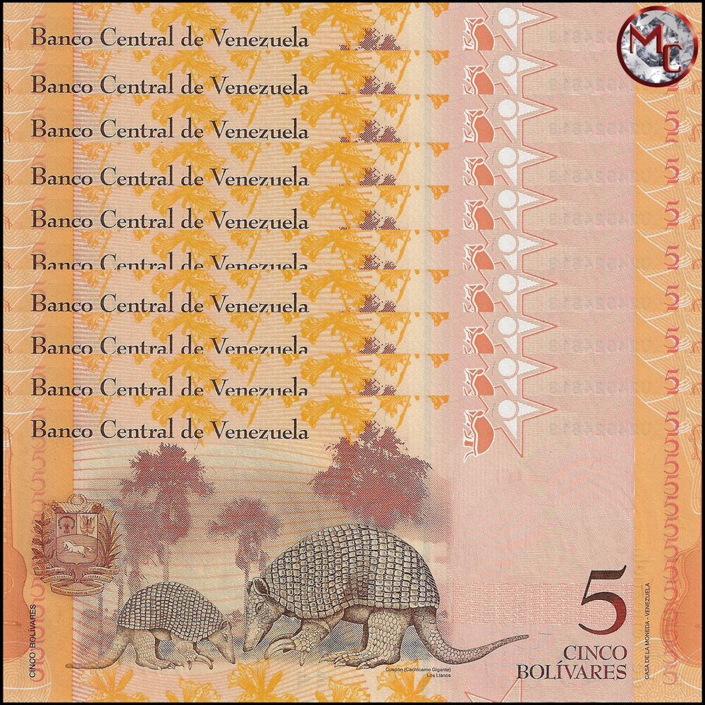 Venezuela - 5 Bolivares 2014 - Pick- 89g / B359g - Set 10 PCS