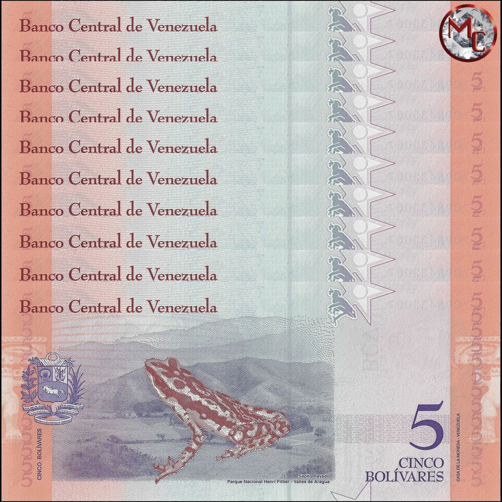 Venezuela - 5 Bolivares 2018 - Pick- 102 / B372 - Set 10 PCS