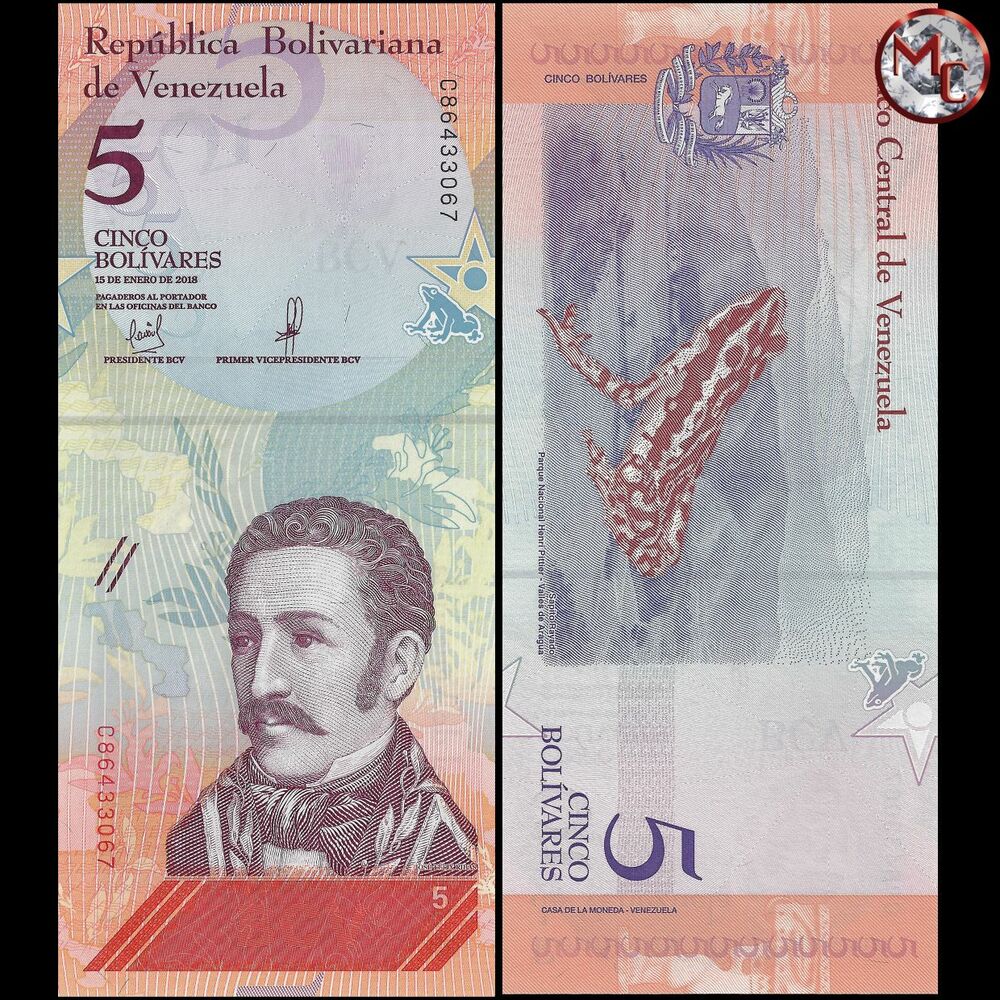 Venezuela - 5 Bolivares 2018 - Pick- 102 / B372 - Set 10 PCS