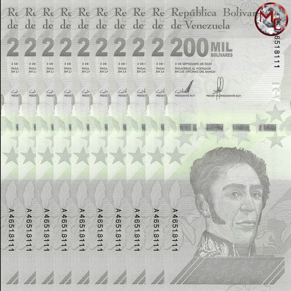 Venezuela - 200.000 Bolivares 2021 - Pick- NEW / B382 - Set 10 PCS