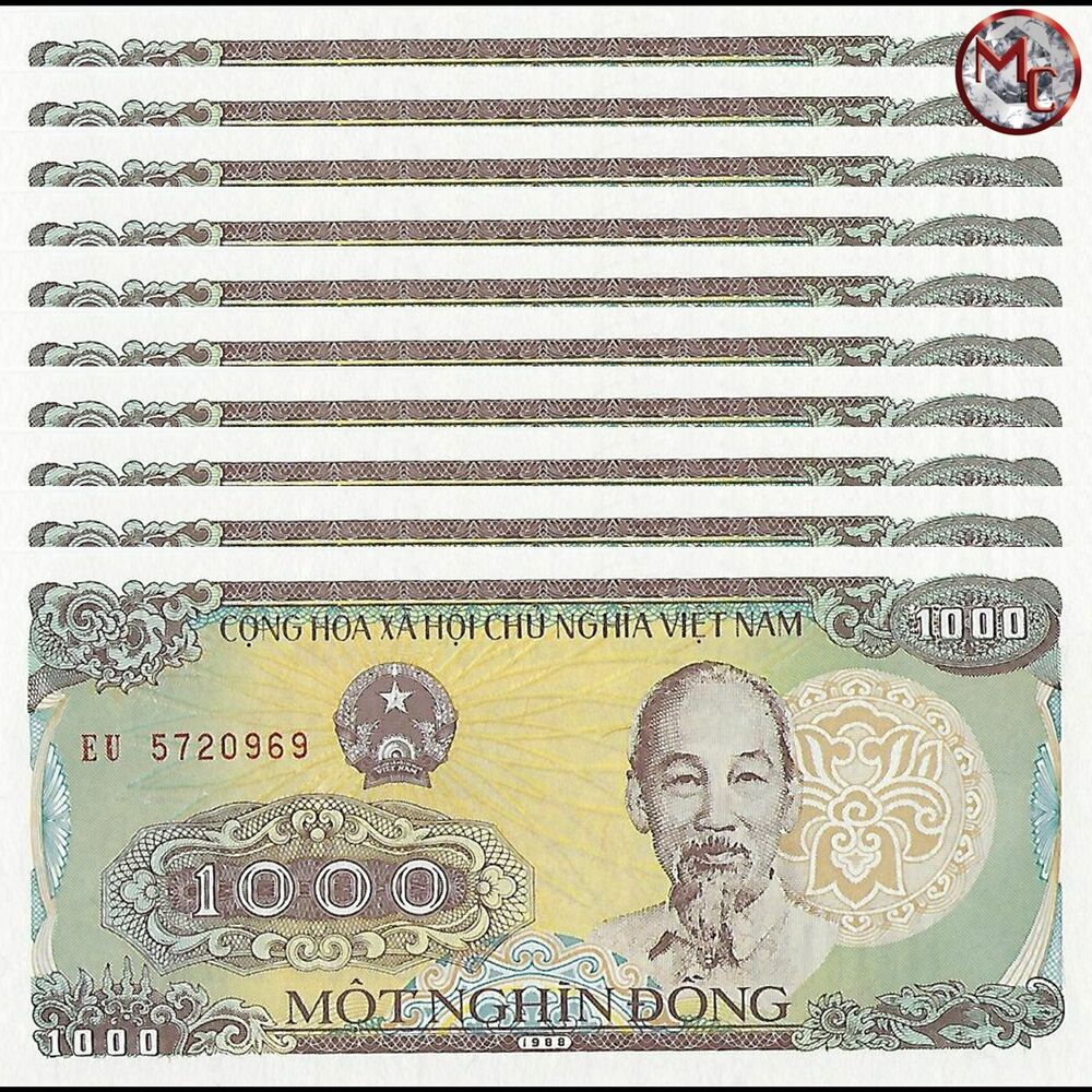 Vietnam - 1000 Dong 1988 - Pick- 106a - Set 10 PCS