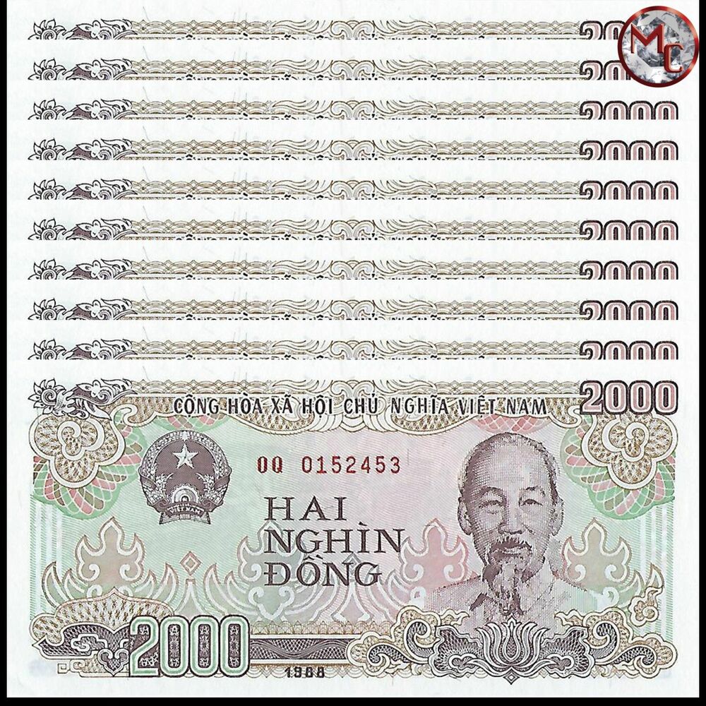 Vietnam - 2000 Dong 1988 - Pick- 107a - Set 10 PCS