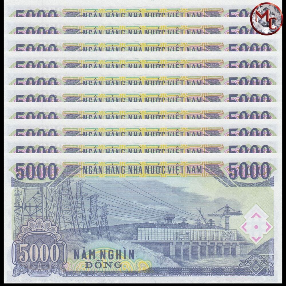 Vietnam - 5000 Dong - Pick- 108 - 1991 - Set 10 PCS