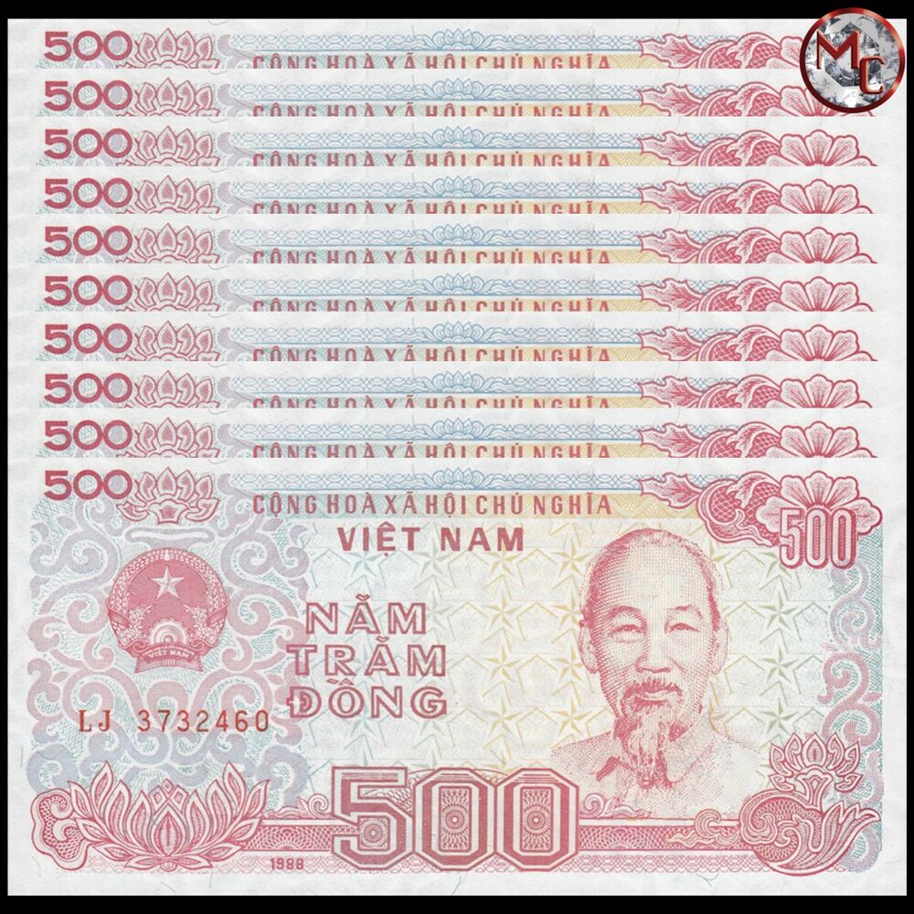 Vietnam - 500 Dong 1988 - Pick- 101 - Set 10 PCS