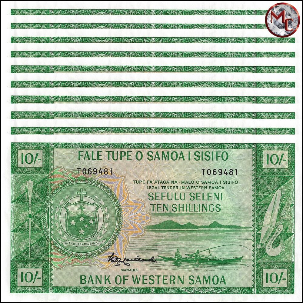 Western Samoa - 10 Shillings 2020 - Pick- NEW / B304b - Set 10 PCS