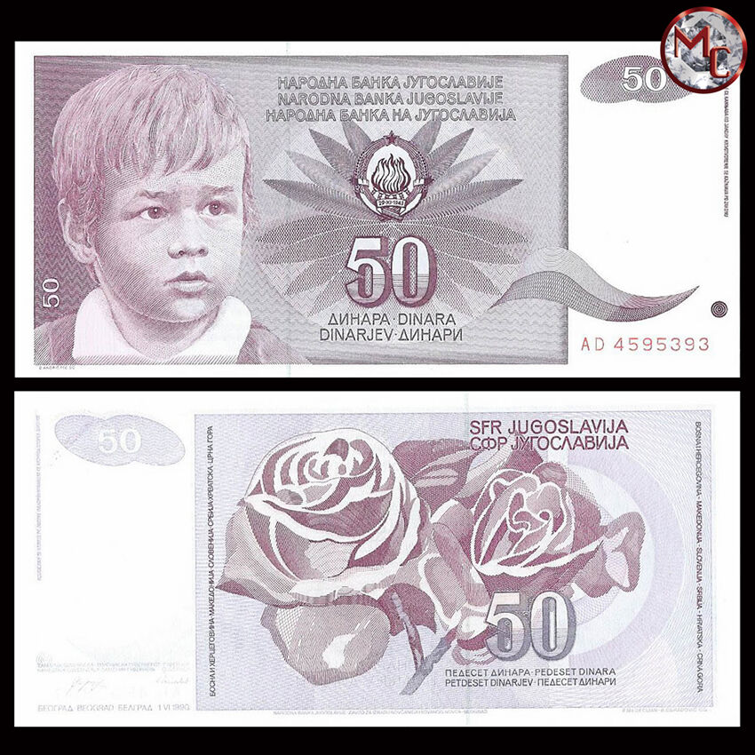Yugoslawien - 50 Dinara 1990 - Pick- 104 - Set 10 PCS