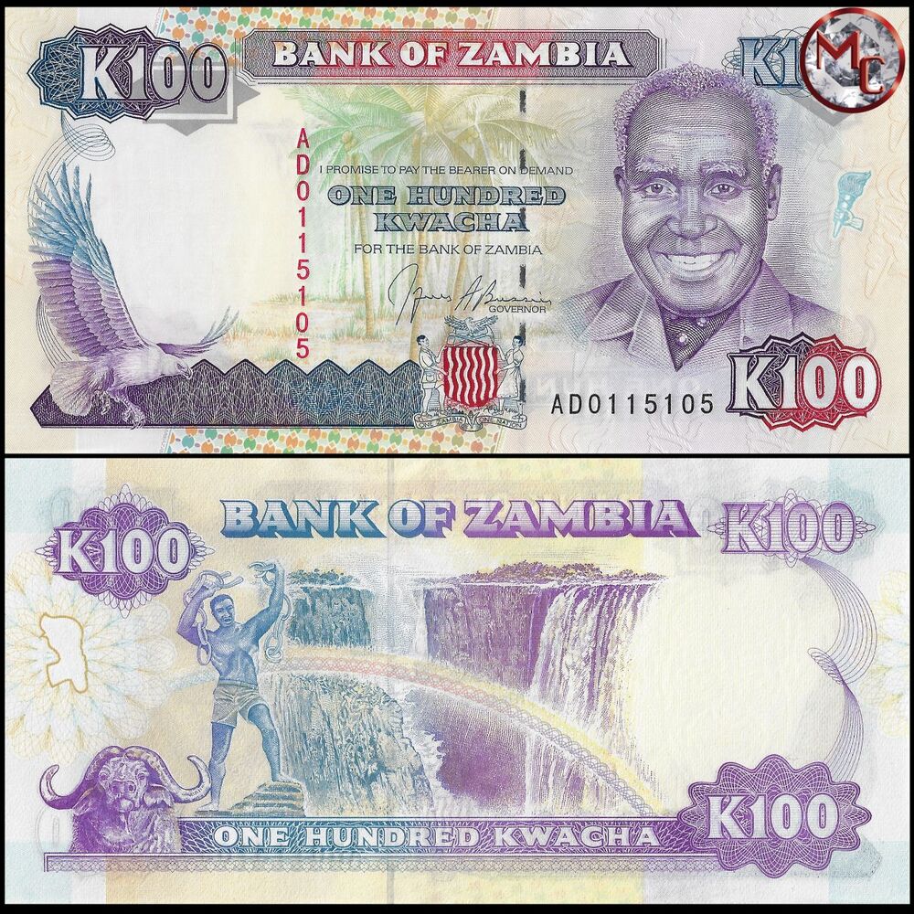 Zambia - 100 Kwacha 1991 - Pick- 34 / B135 - Brick 1000 PCS