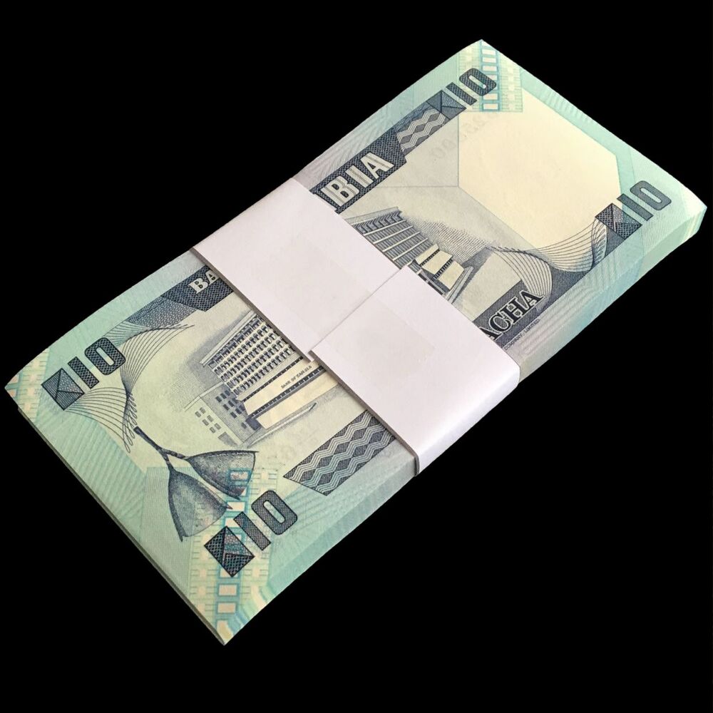 Zambia - 10 Kwacha 1988 - Pick- 26e / B127e - Bundle 100 PCS