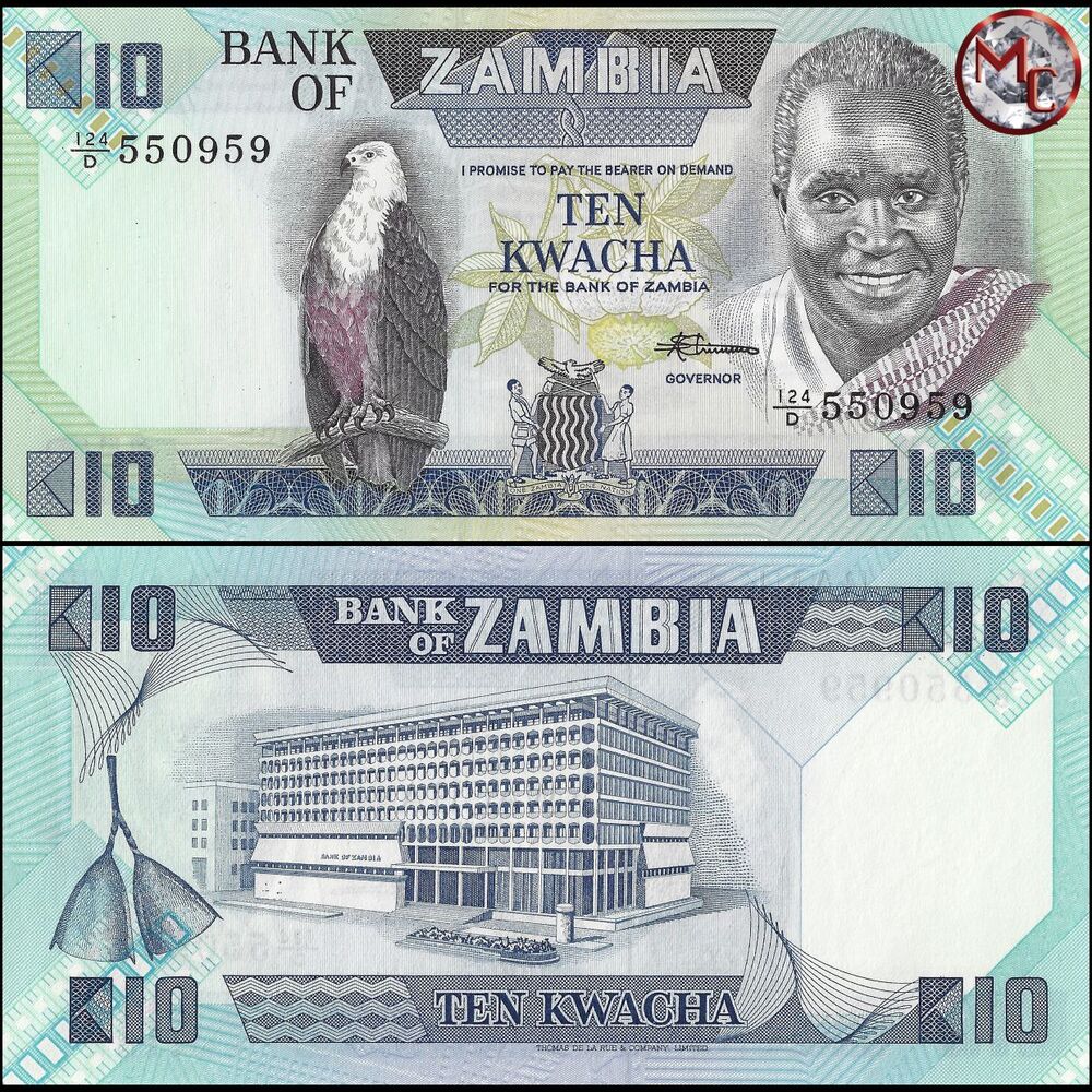 Zambia - 10 Kwacha 1988 - Pick- 26e / B127e - Brick 1000 PCS