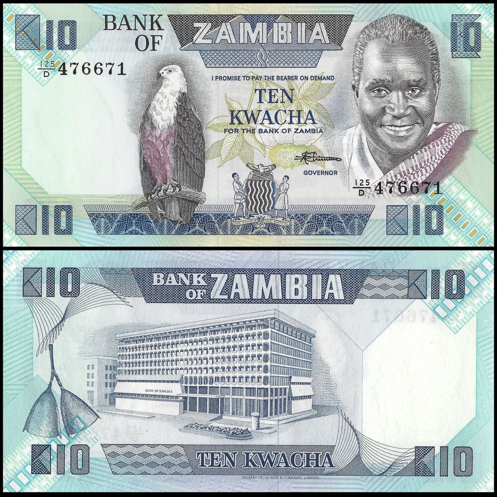 Zambia - 10 Kwacha 1988 - Pick- 26e / B127e - Set 10 PCS