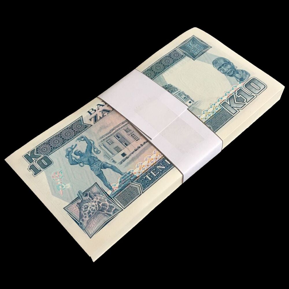 Zambia - 10 Kwacha 1991 - Pick- 31b / B132b - Bundle 100 PCS