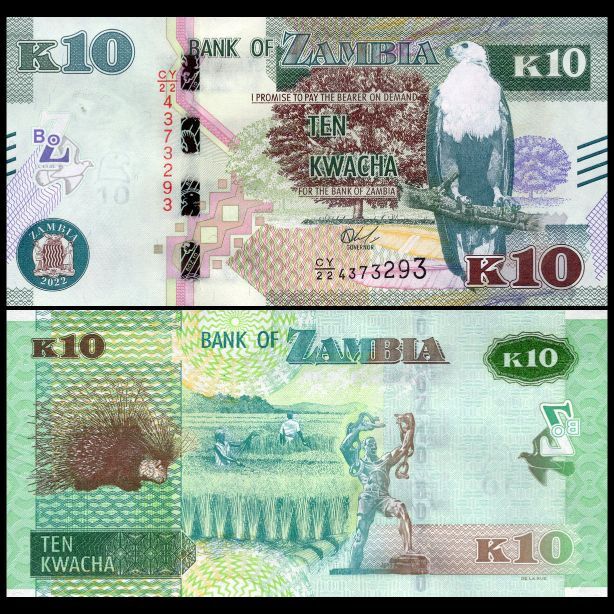 Zambia - 10 Kwacha 2022 - Pick- NEW / B167c - Set 10 PCS