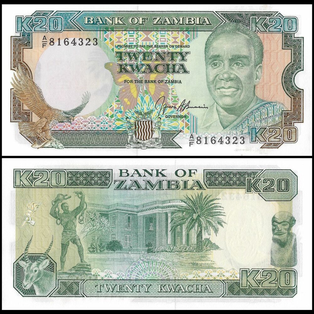 Zambia - 20 Kwacha 1991 - Pick- 32b / B133b - Set 10 PCS