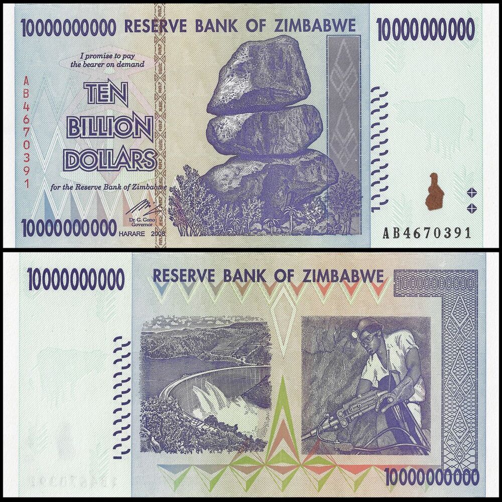 Zimbabwe - 10.000.000.000 Dollars 2008 - Pick- 85 / B176 - Set 10 PCS