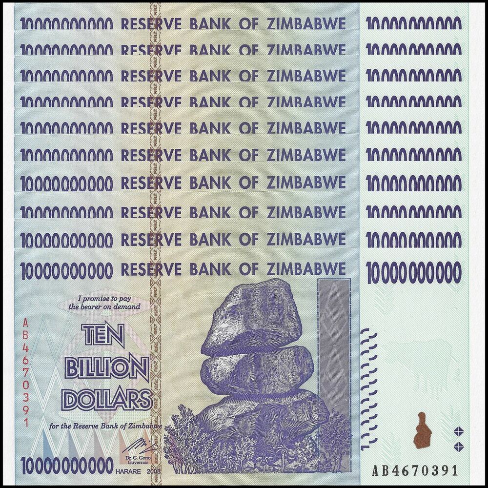 Zimbabwe - 10.000.000.000 Dollars 2008 - Pick- 85 / B176 - Set 10 PCS