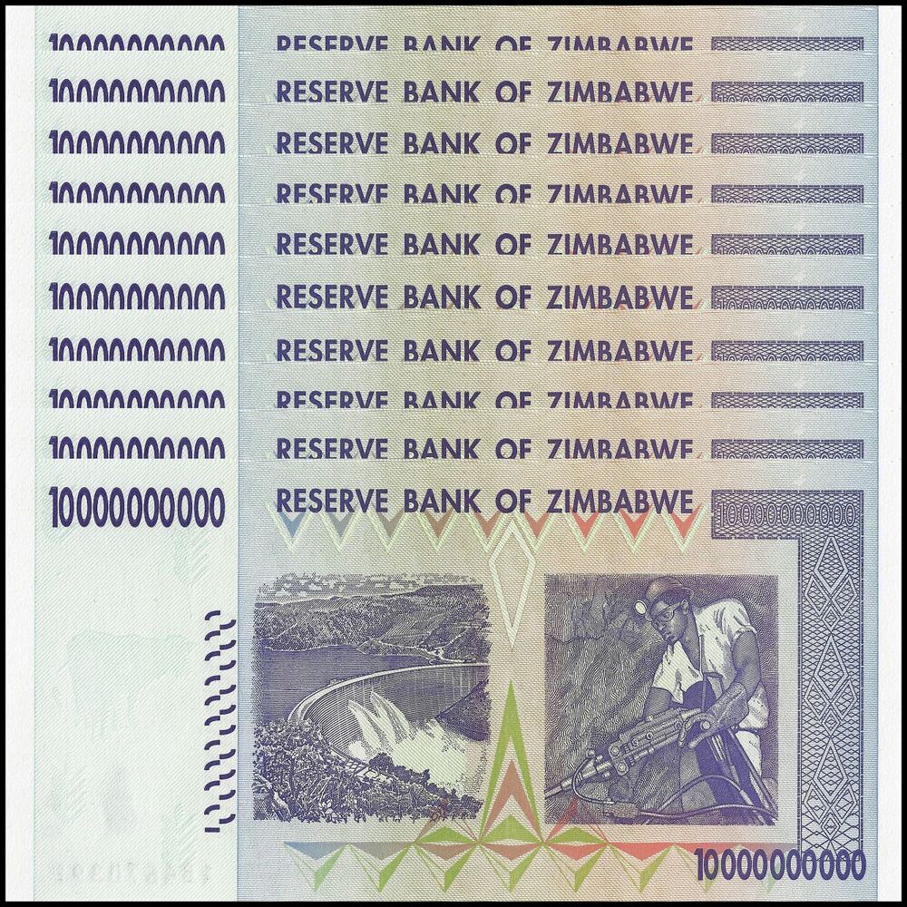 Zimbabwe - 10.000.000.000 Dollars 2008 - Pick- 85 / B176 - Set 10 PCS