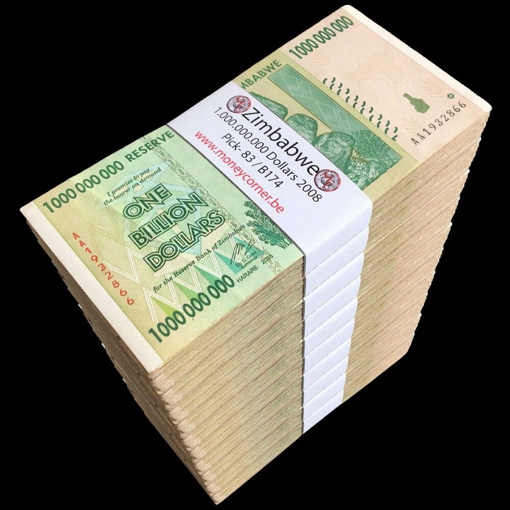 Zimbabwe - 1.000.000.000 Dollars 2008 - Pick- 83 / B174 - Brick 1000 PCS - USED (F, VF, XF)