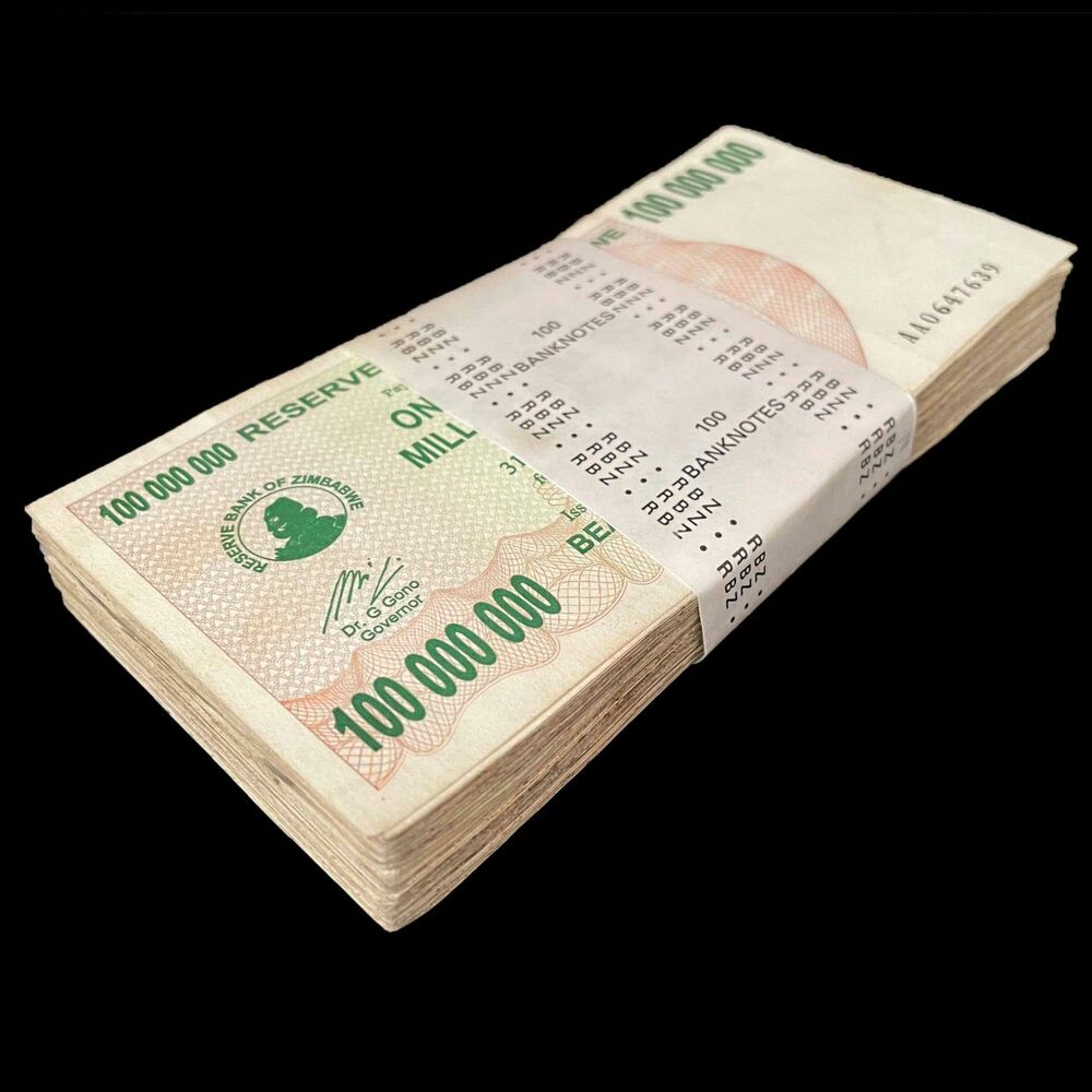 Zimbabwe - 100.000.000 Dollars 2008 - Pick- 58 / B149 - Bundle 100 PCS - USED (F,VG,XF)