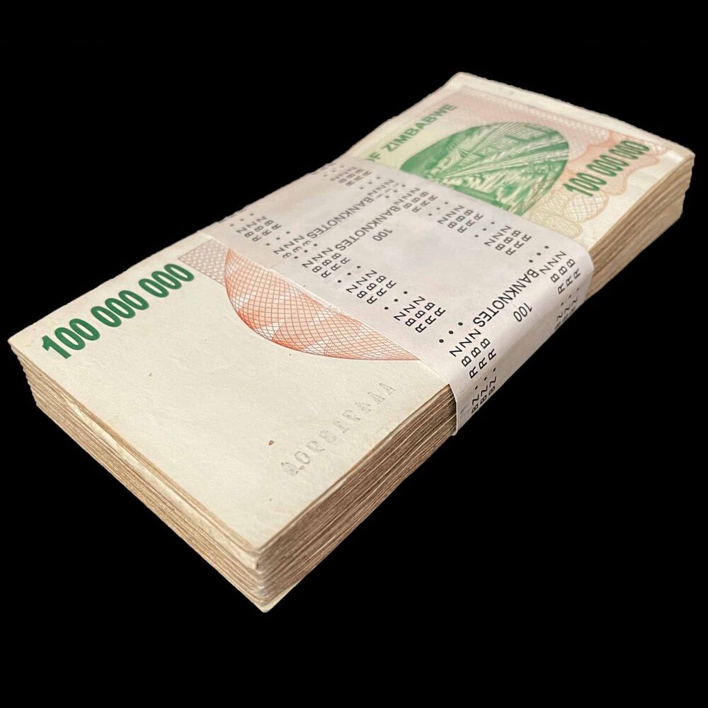 Zimbabwe - 100.000.000 Dollars 2008 - Pick- 58 / B149 - Bundle 100 PCS - USED (F,VG,XF)