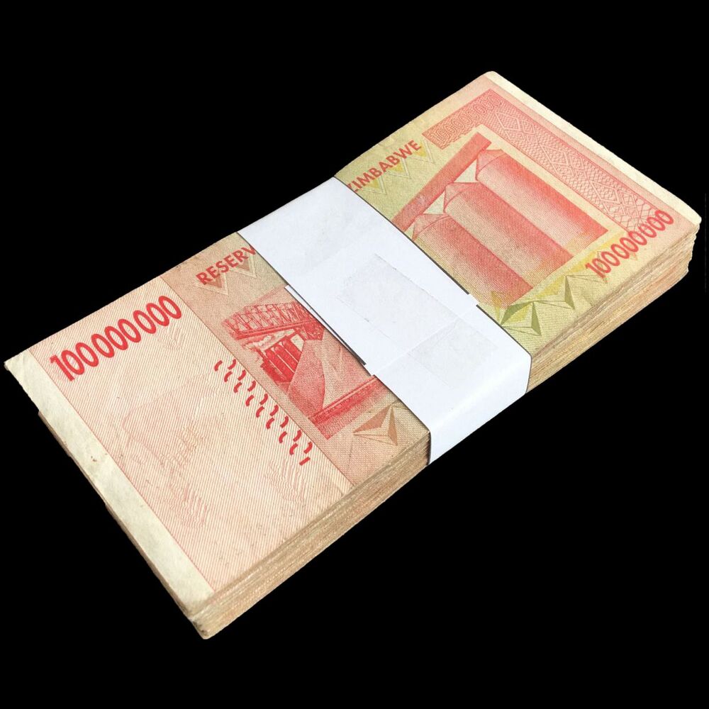 Zimbabwe - 100.000.000 Dollars 2008 - Pick- 80 / B171 - Bundle 100 PCS - USED (F, VF, XF)