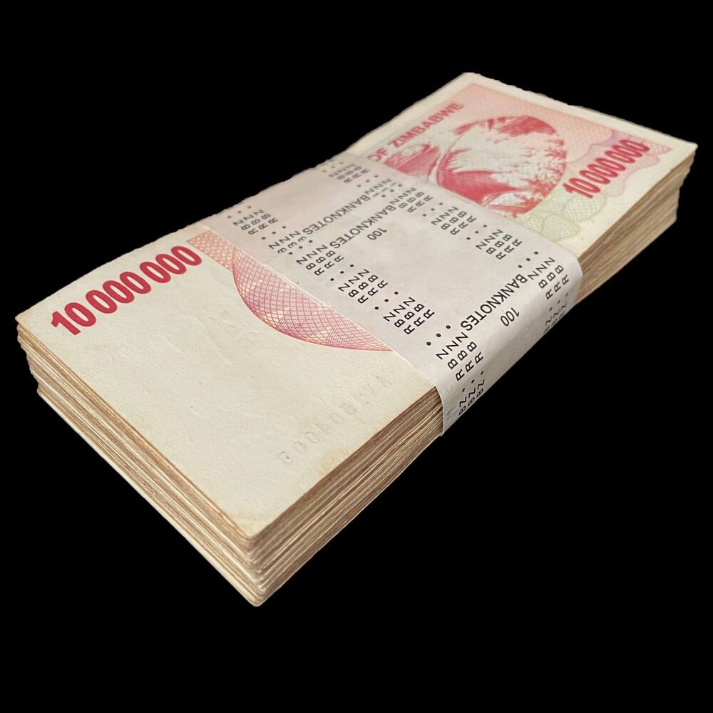 Zimbabwe - 10.000.000 Dollars 2008 - Pick- 55 / B146 - Bundle 100 PCS - USED (F,VG,XF)